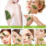 Set de rodillo de jade y gua sha, masajeador facial, foto 7