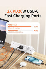 Organizador de cables con base de carga USB-C 40W, 11 en 1, foto 6