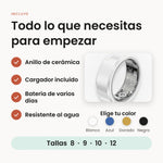 Qué incluye el anillo inteligente: cargador, colores disponibles y tallas 8, 9, 10 y 12