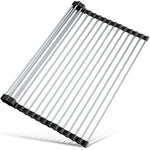 Rejilla de secado plegable de acero inoxidable para fregadero, foto 7