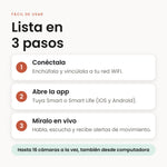 Cómo usar la cámara WiFi en 3 pasos con las apps Tuya Smart o Smart Life